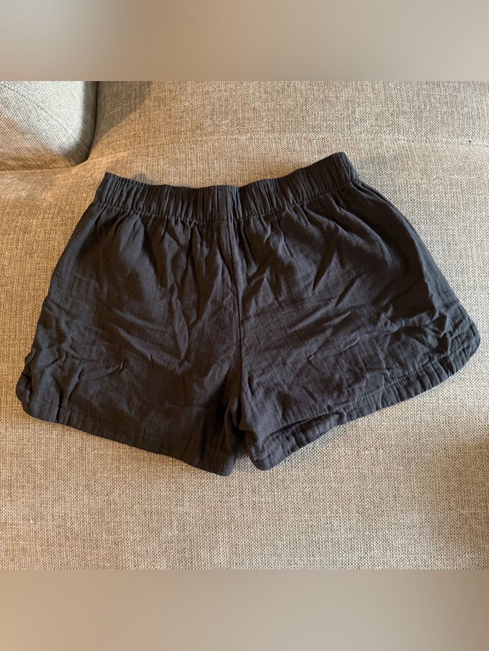☀️ Summer Sale! Old Navy Linen Shorts With Elastic-Waist In Black - Picture 2 of 3